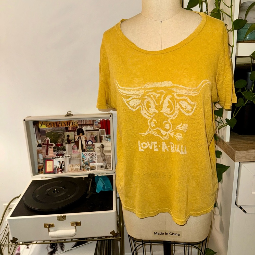 Mother Yellow “Love a Bull” Tshirt
